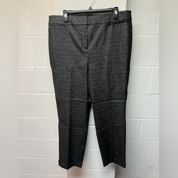 Lane Bryant Black and Silver Patterned Pants - Picture 1 of 5